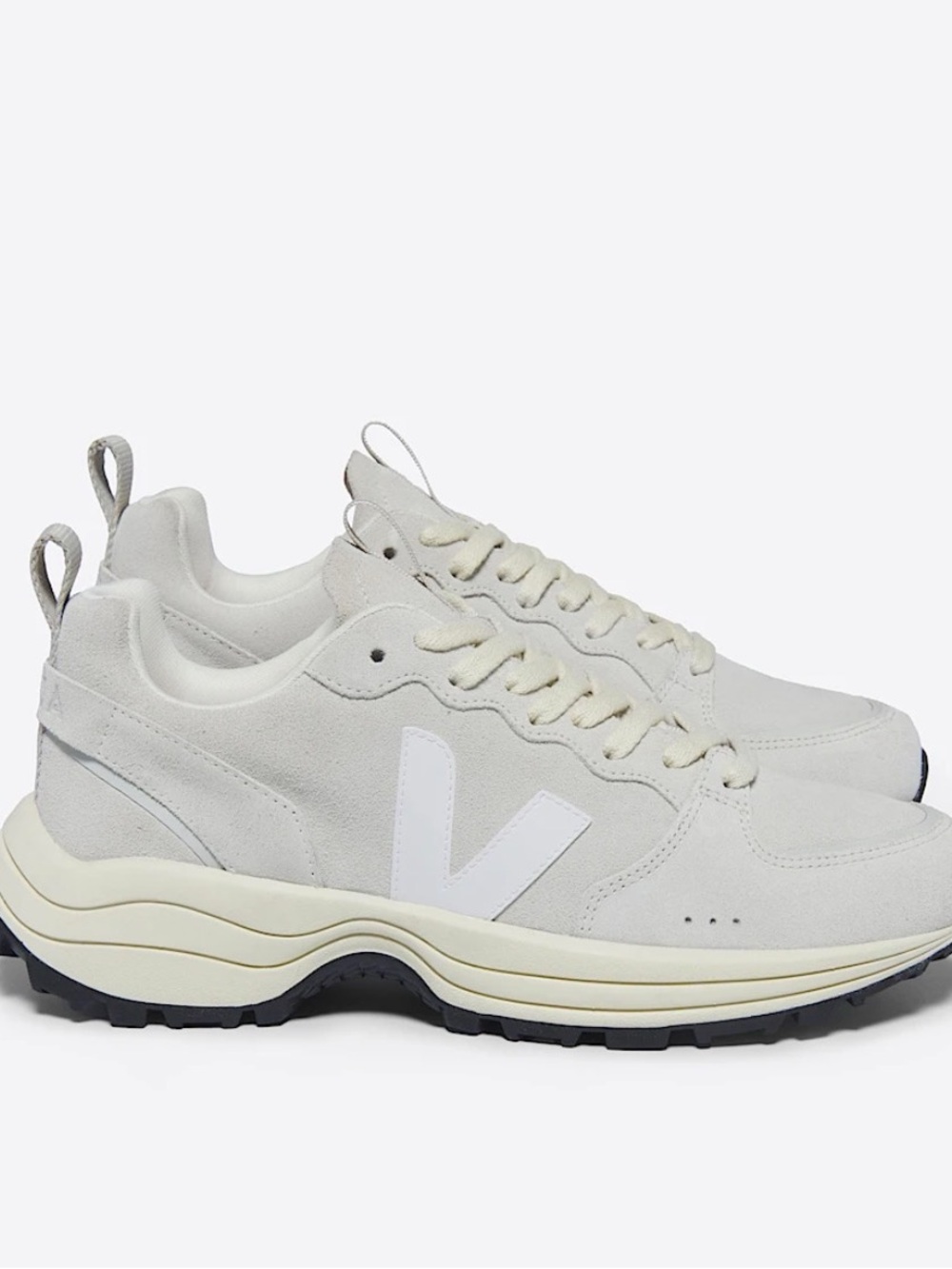 Veja womens Suede Sneakers in Off-White and Cream